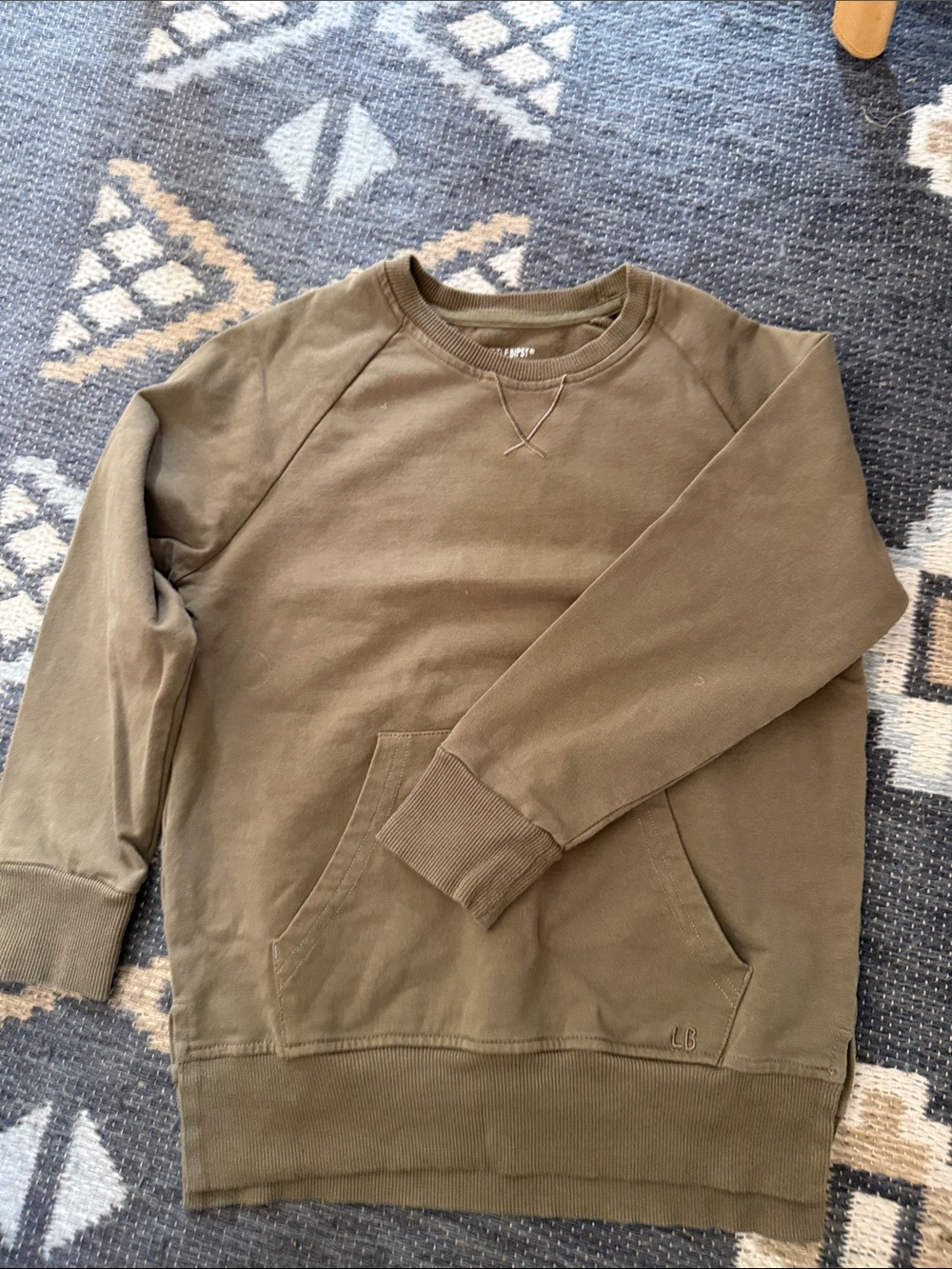 Little Bipsy Olive Green Crewneck Sweatshirt